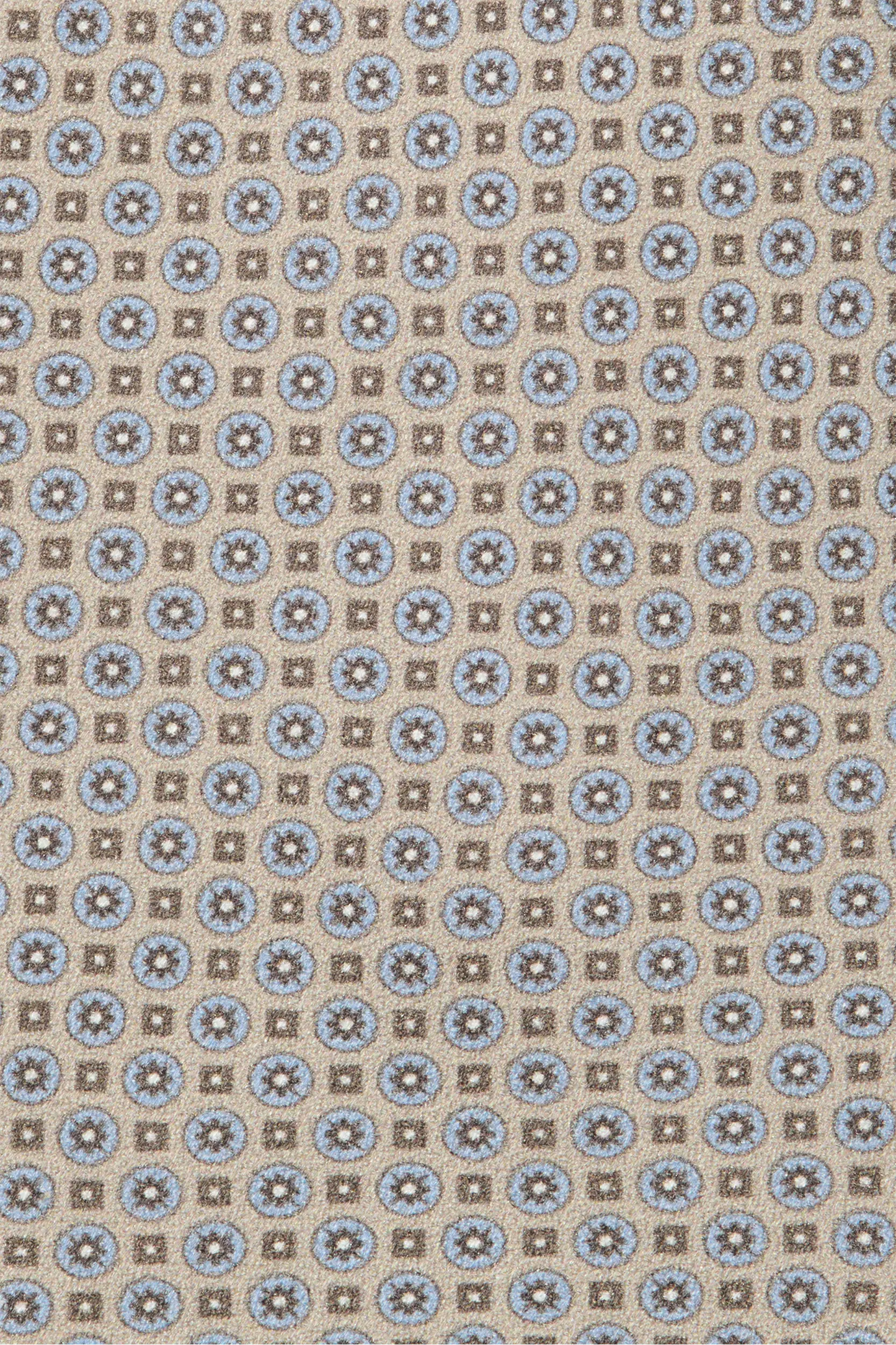 Taupe micro fancy silk tie - Made in Italy