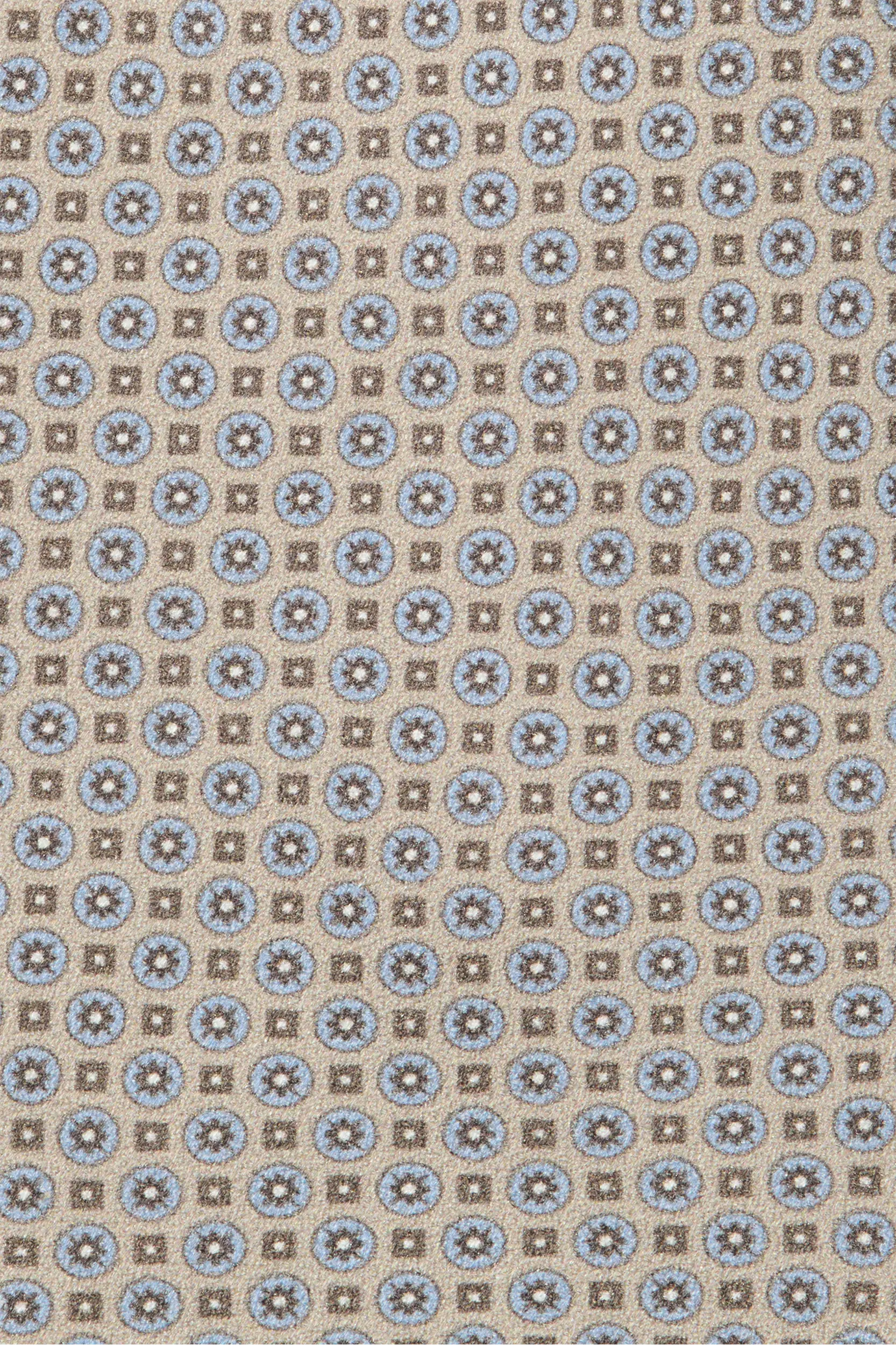 Taupe micro fancy silk tie - Made in Italy