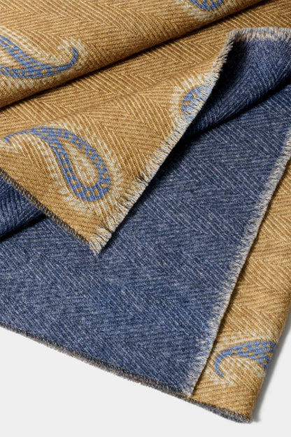 Taupe paisley scarf - Made in Italy