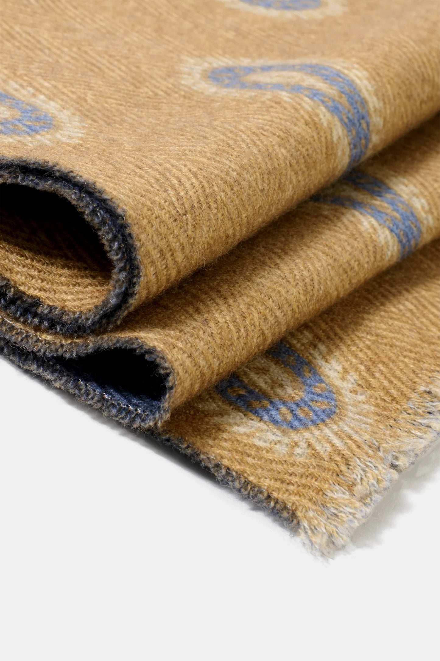 Taupe paisley scarf - Made in Italy