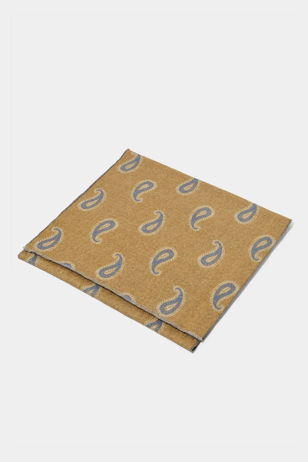 Taupe paisley scarf - Made in Italy