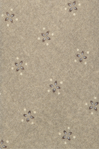 Taupe patterned tie - Made in Italy