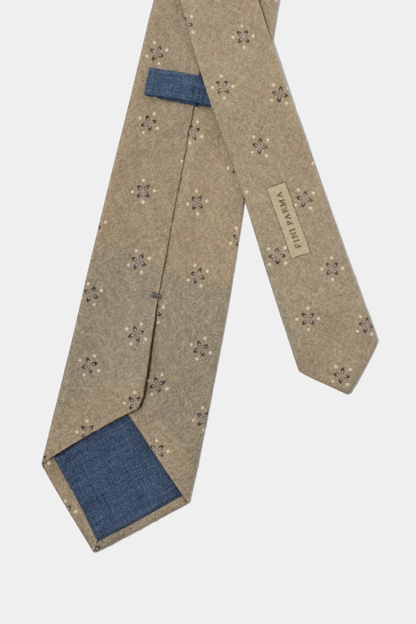 Taupe patterned tie - Made in Italy