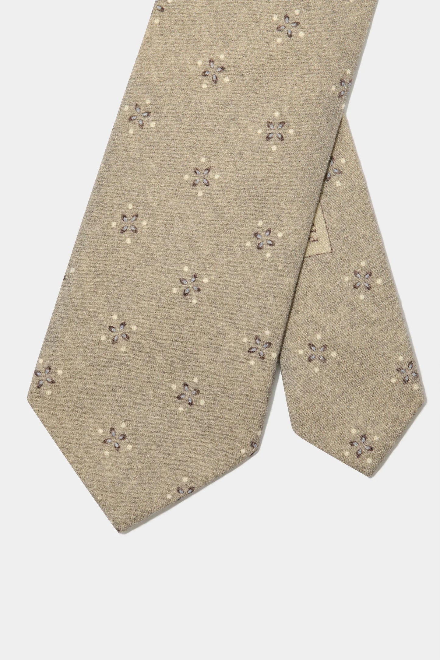 Taupe patterned tie - Made in Italy