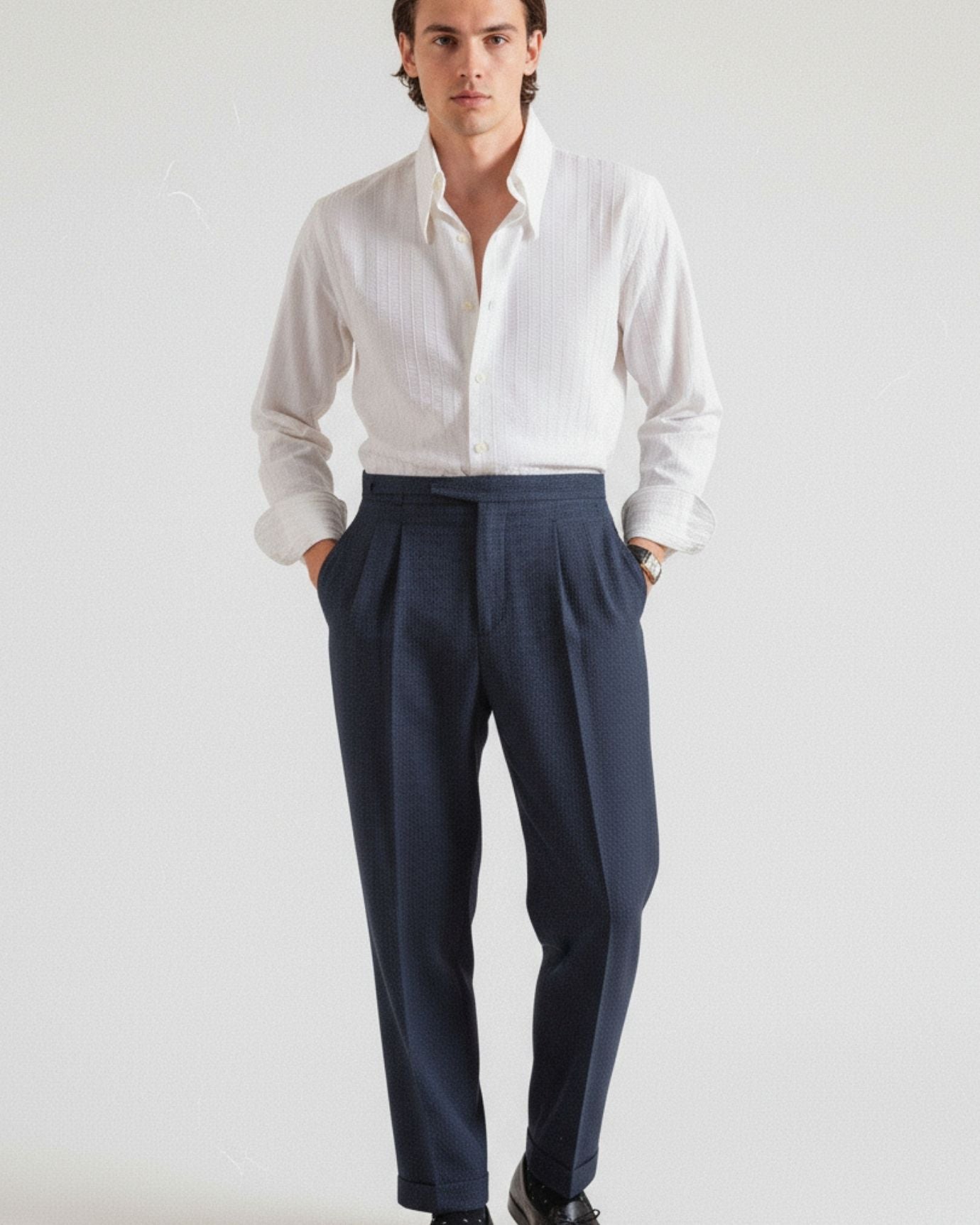 Italian Business Casual Trousers Breathable