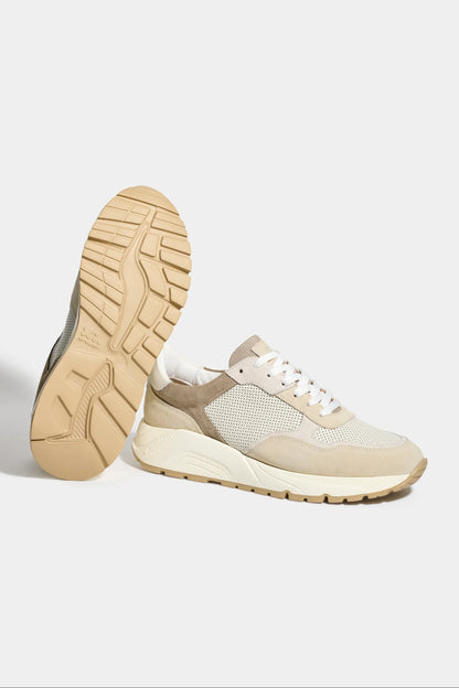 Beige and white runners - Made in Italy