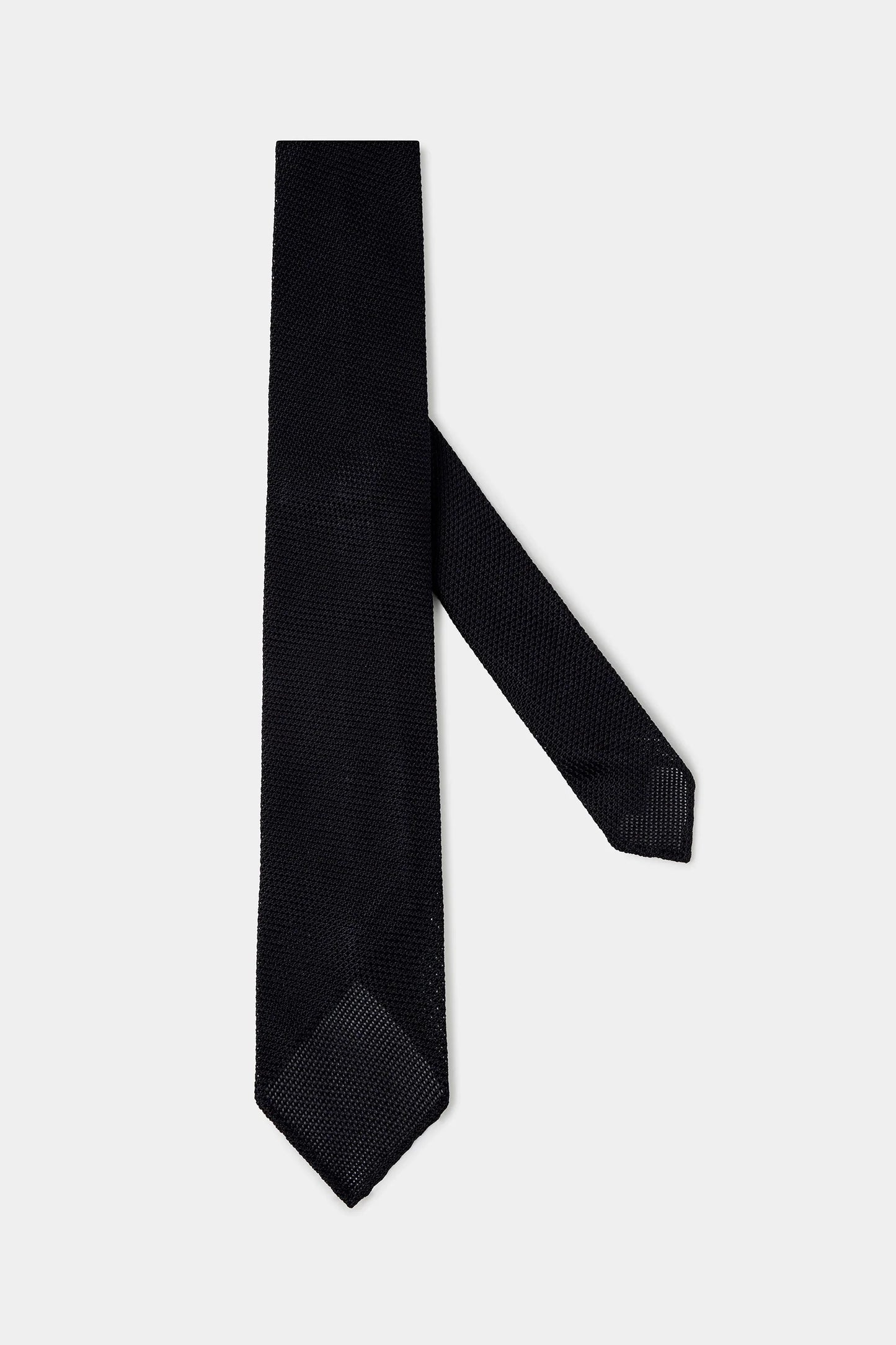 Blue grenadine silk tie - Hand Made In Italy