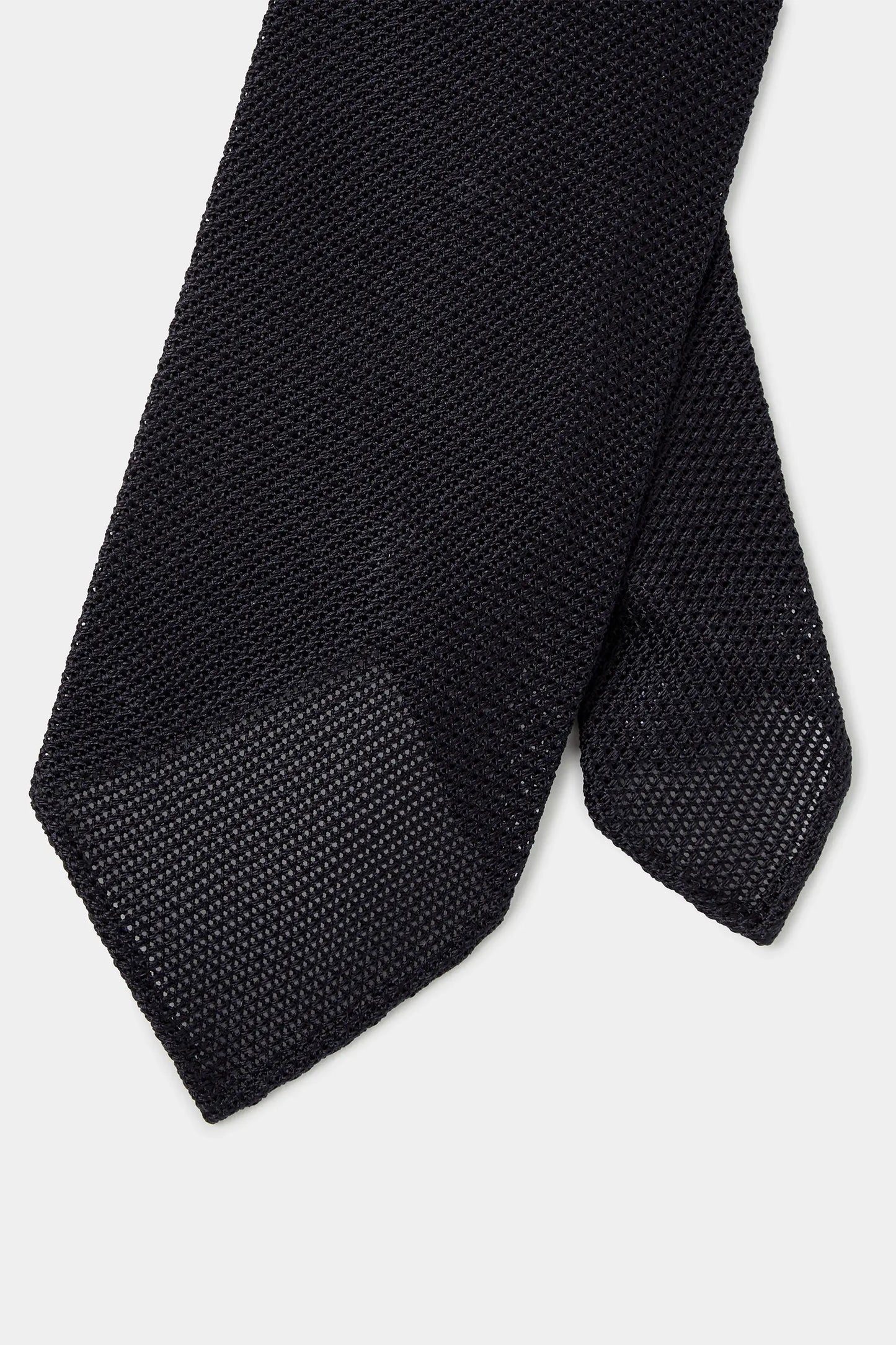 Blue grenadine silk tie - Hand Made In Italy