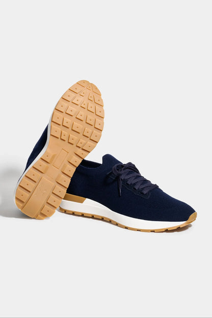 Blue knitted sneakers - Made In Italy
