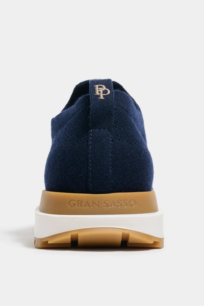 Blue knitted sneakers - Made In Italy