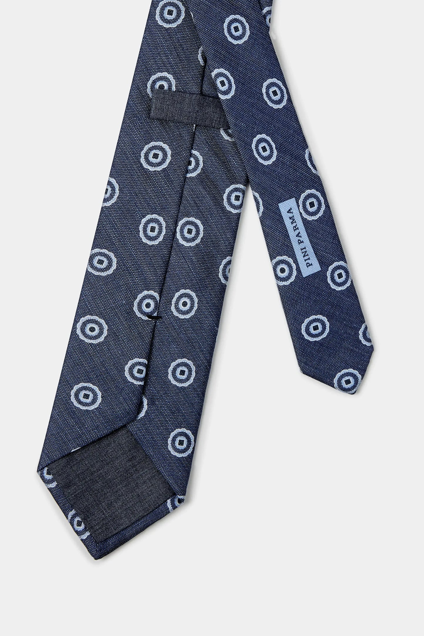 Blue macro fancy tie - Made in Italy