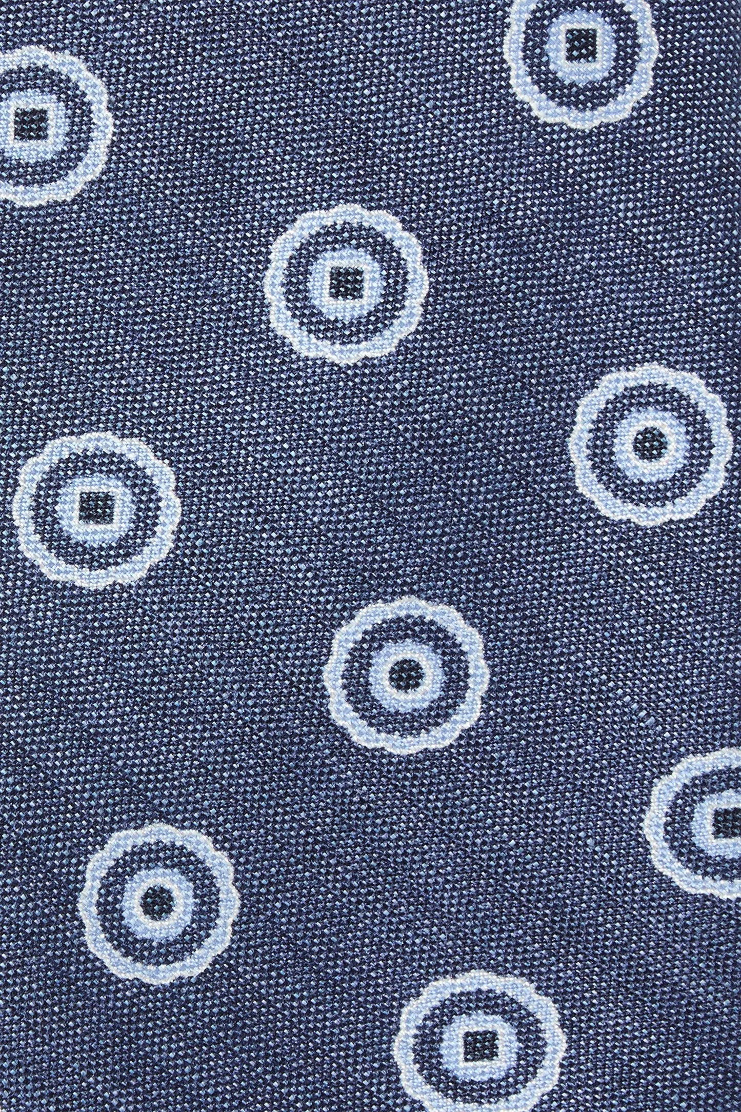 Blue macro fancy tie - Made in Italy