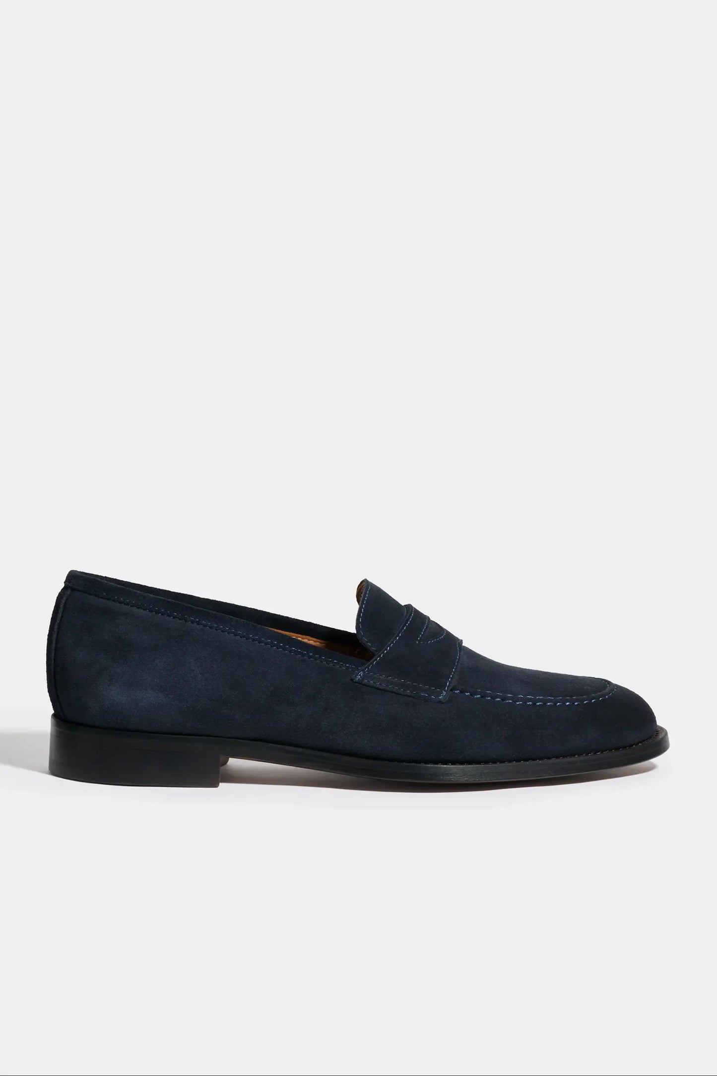 Blue suede penny loafers - Made in Italy