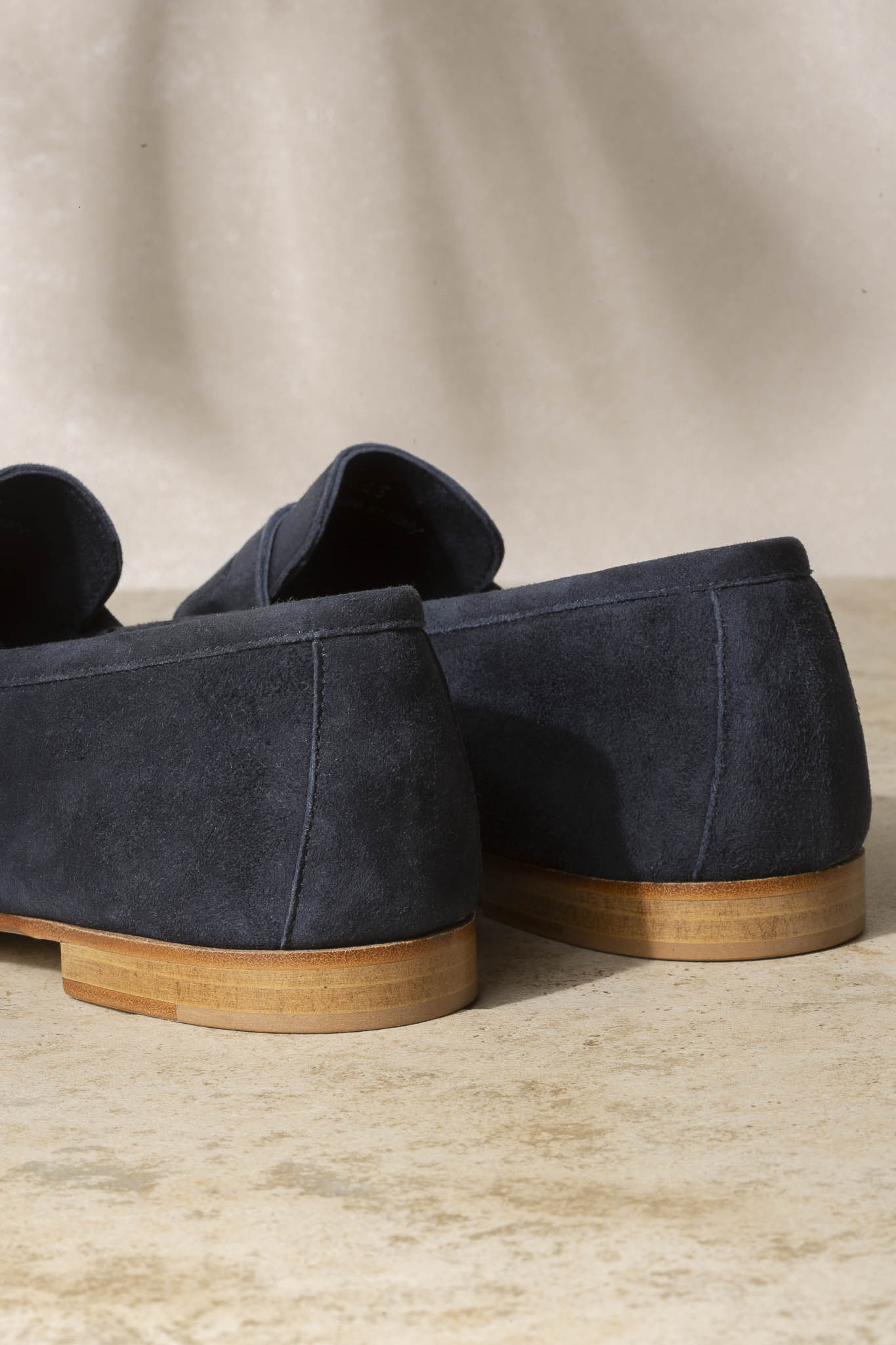 Blue soft penny loafers - Made In Italy