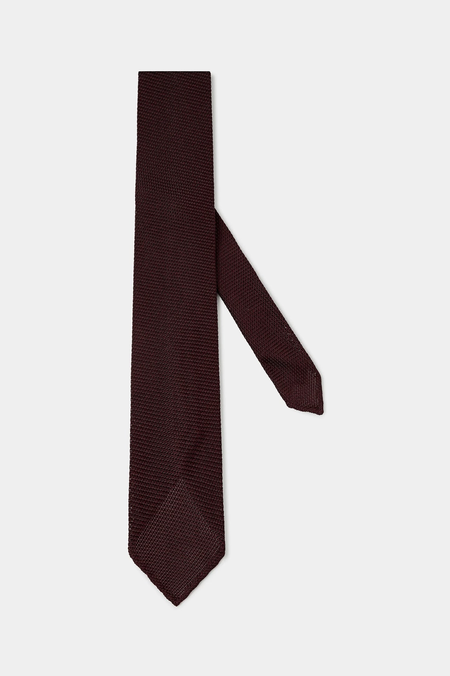 Bordeaux grenadine silk tie - Hand Made In Italy
