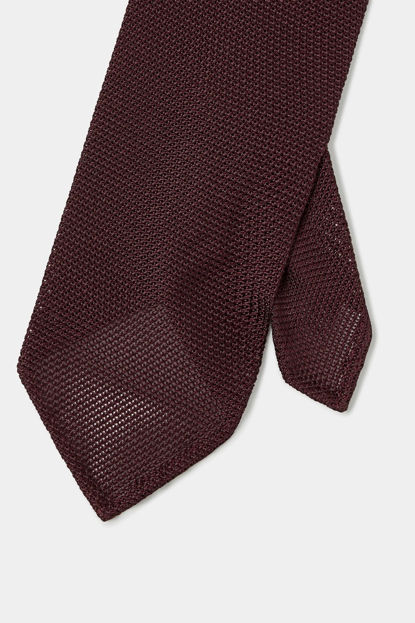 Bordeaux grenadine silk tie - Hand Made In Italy
