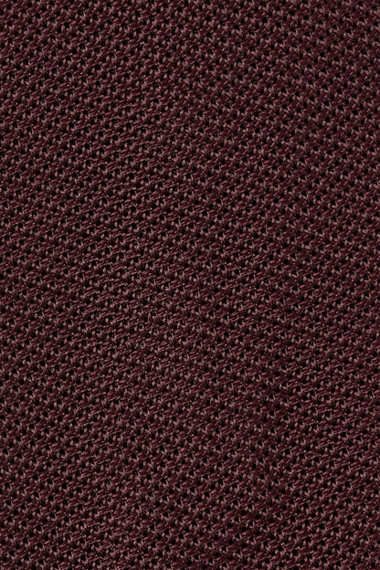Bordeaux grenadine silk tie - Hand Made In Italy