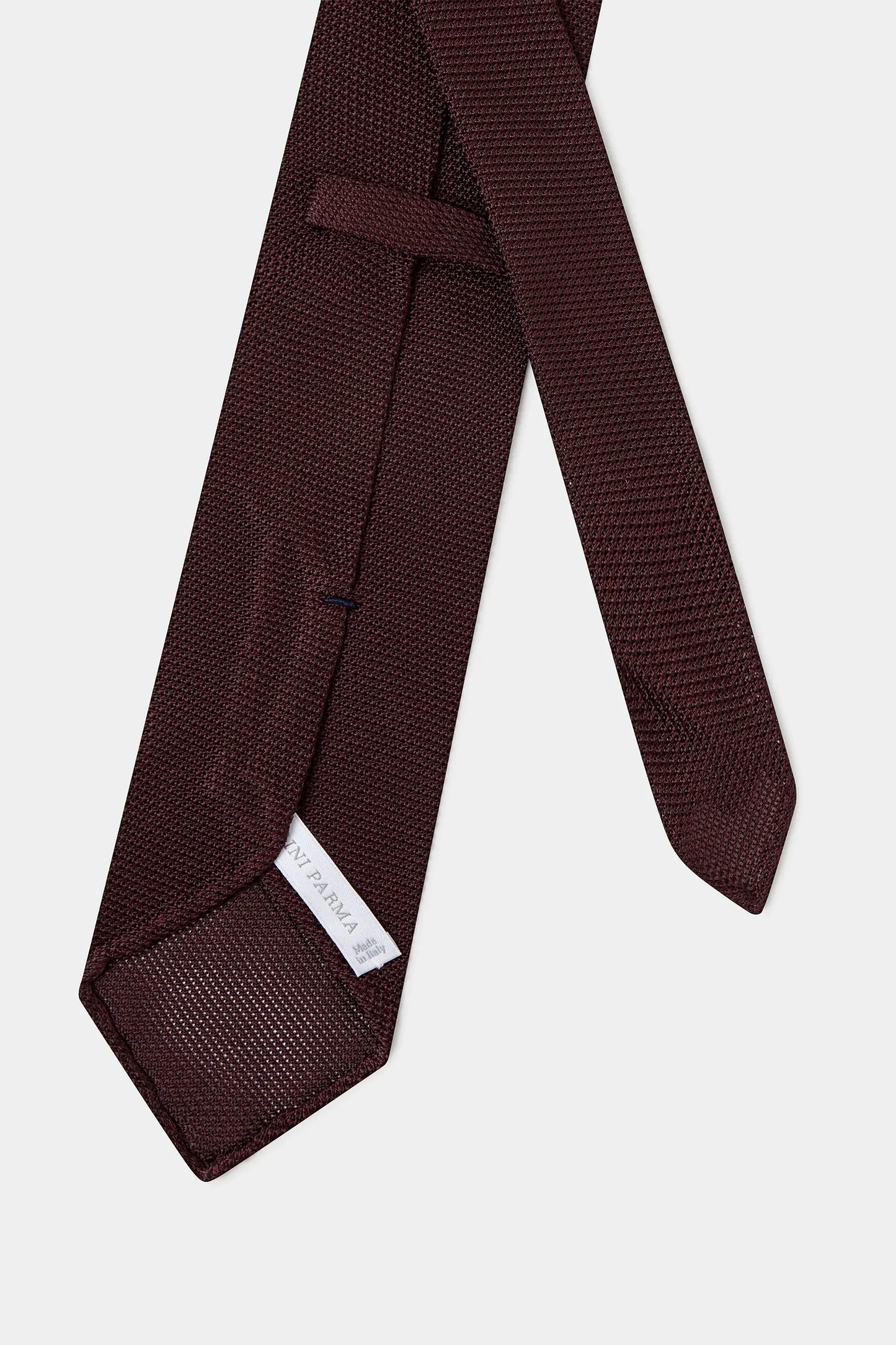 Bordeaux grenadine silk tie - Hand Made In Italy
