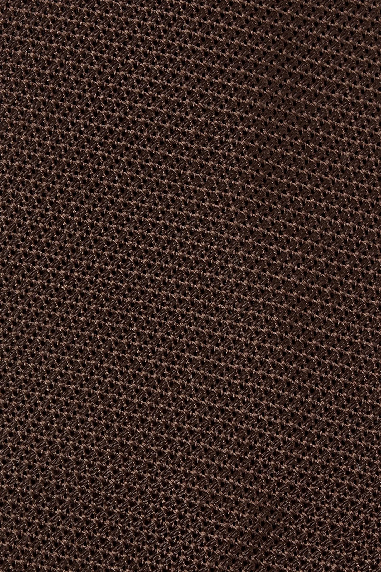 Brown grenadine silk tie - Hand Made In Italy