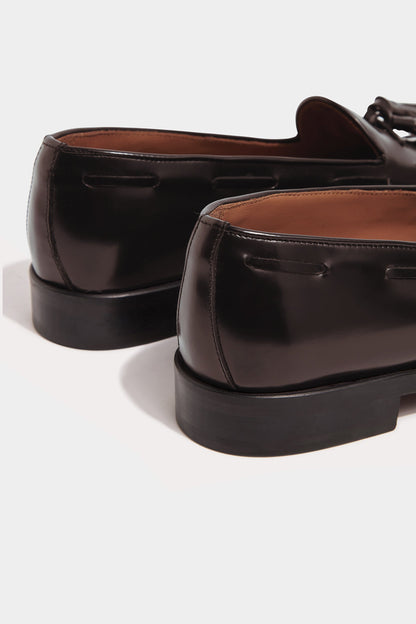 Dark brown tassel loafers - Made In Italy