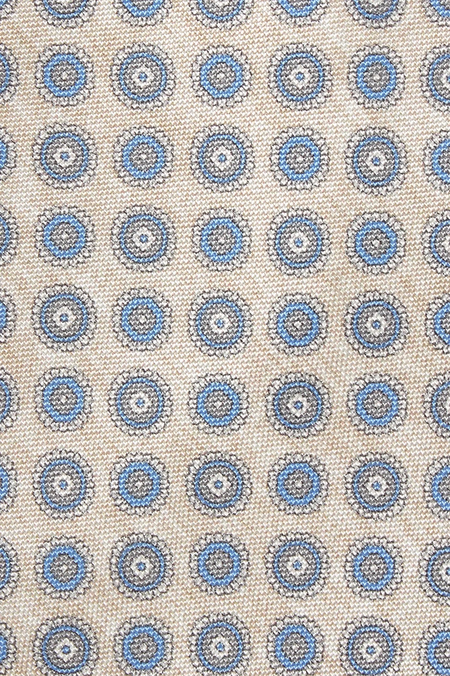 Cream fancy silk tie - Made in Italy