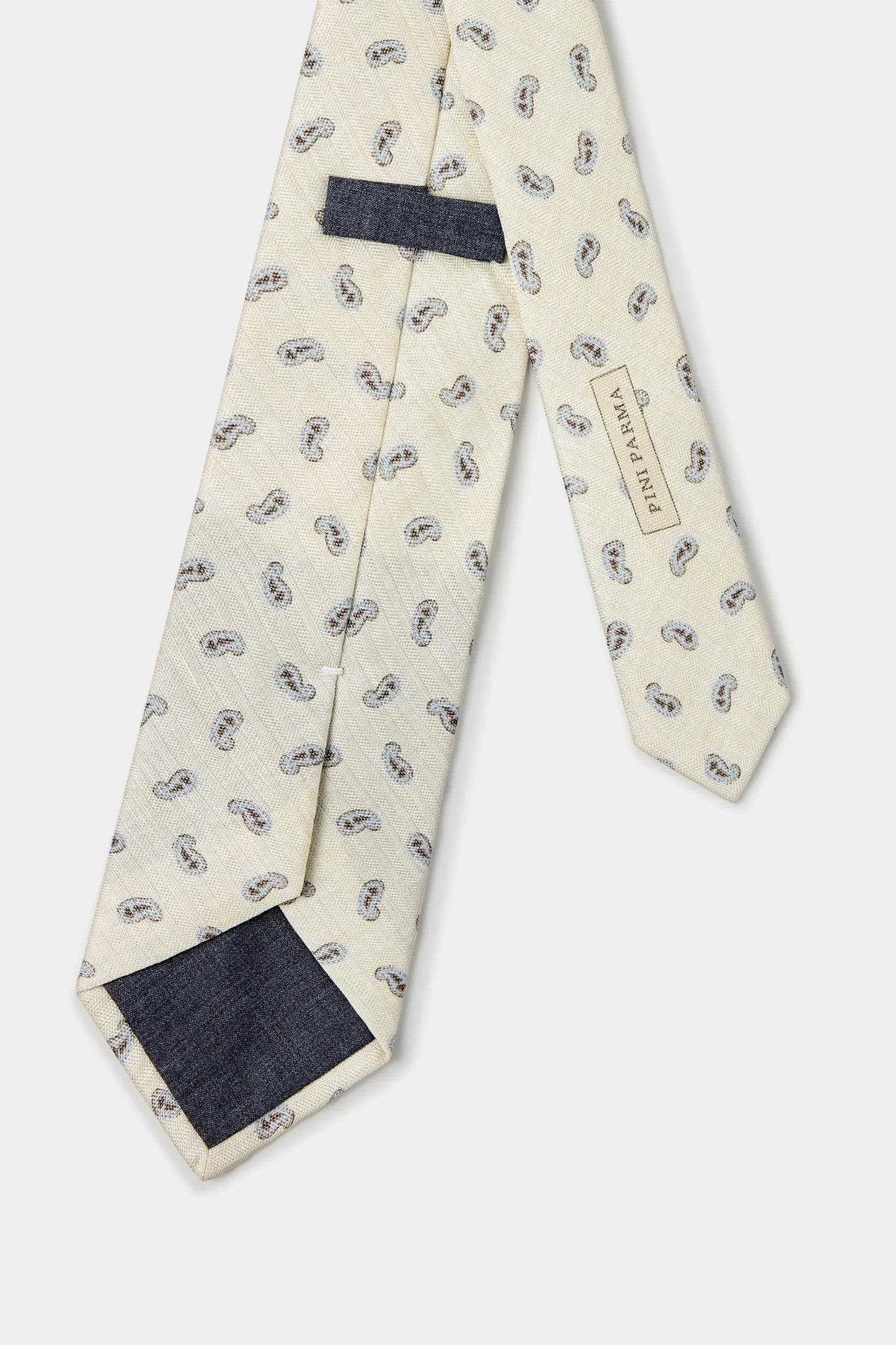 Cream paisley tie - Made in Italy