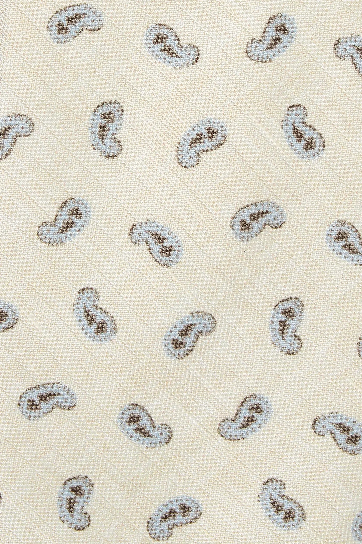 Cream paisley tie - Made in Italy