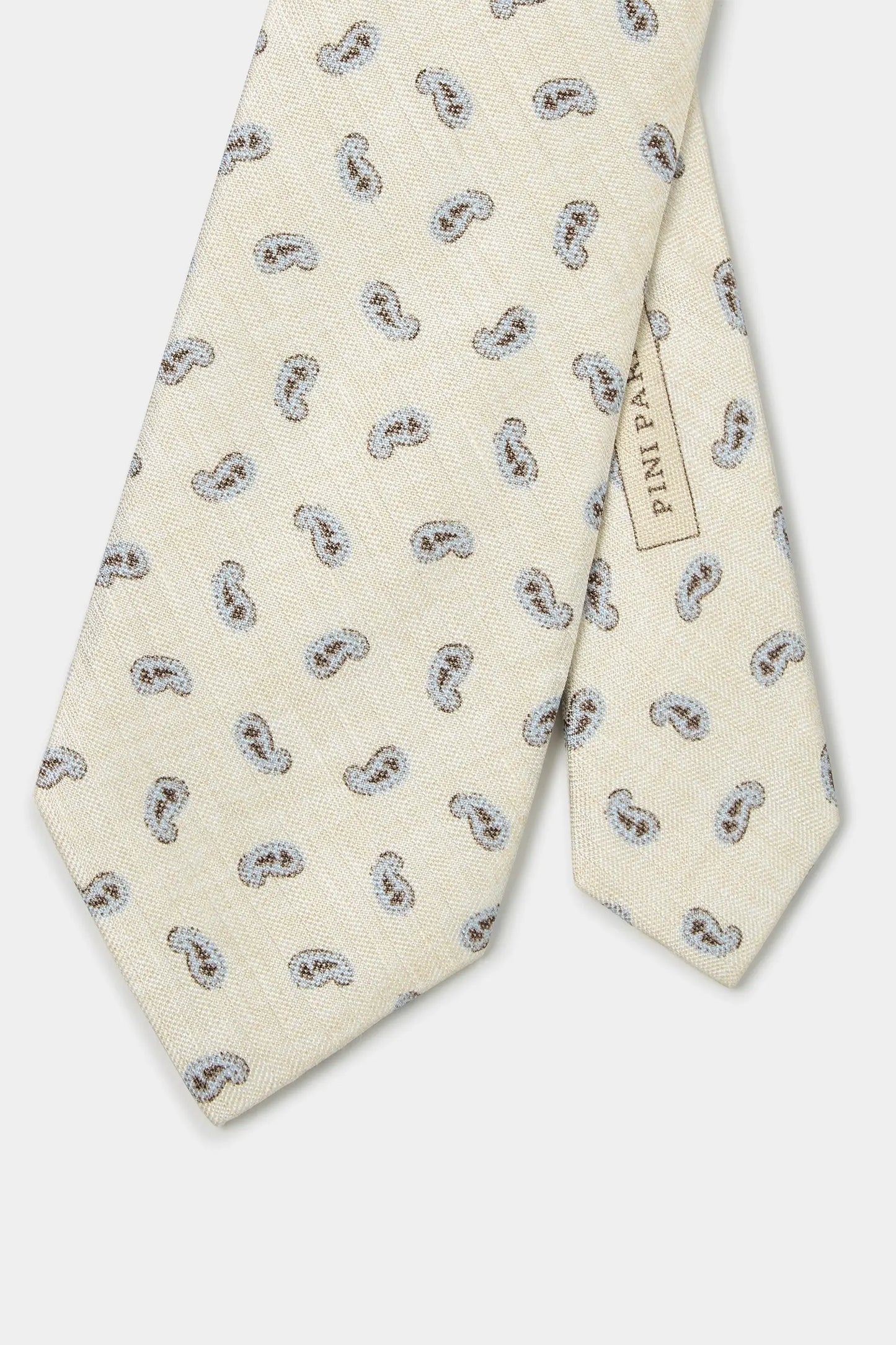 Cream paisley tie - Made in Italy