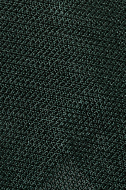 Green grenadine silk tie - Hand Made In Italy