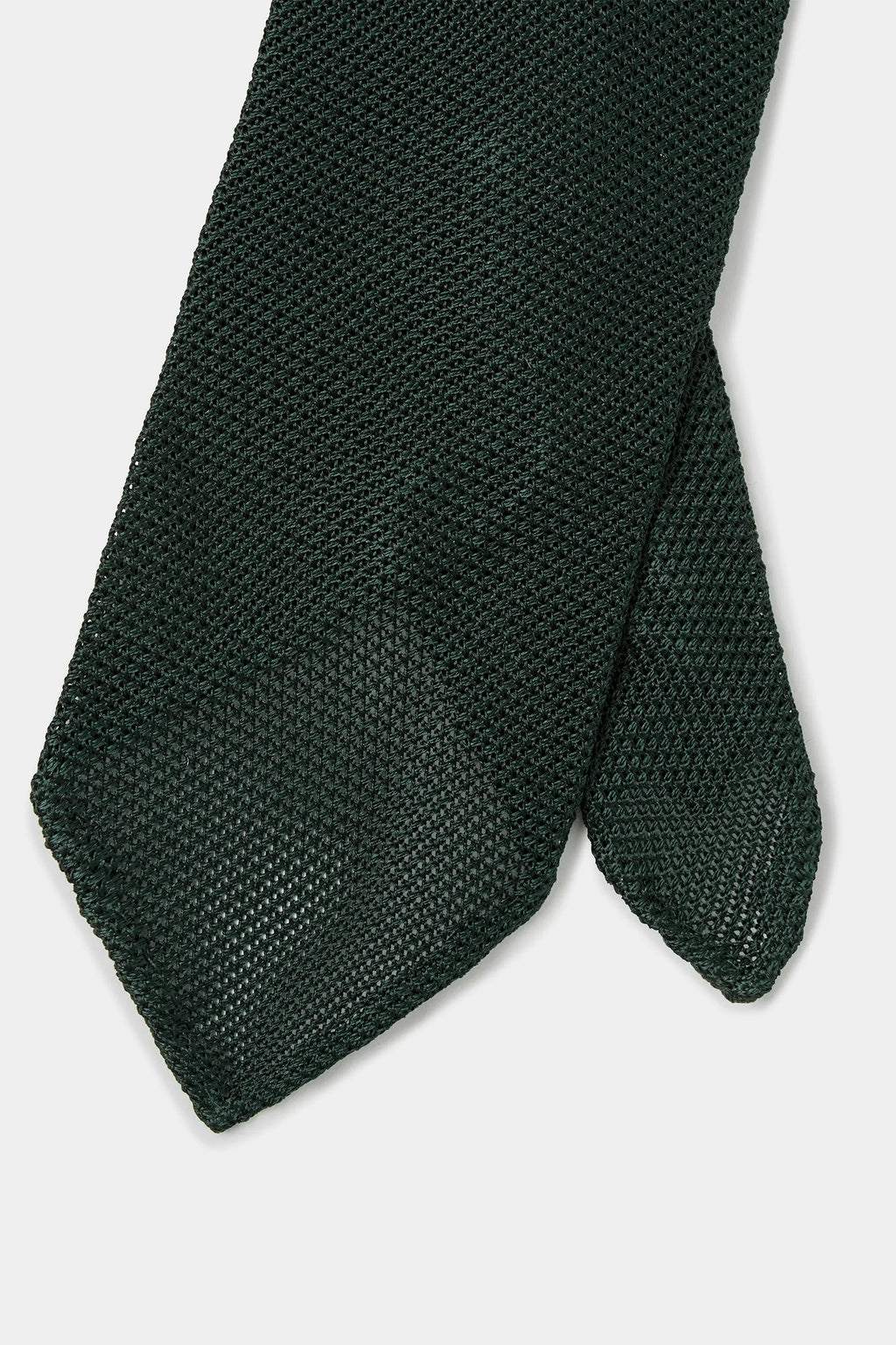 Green grenadine silk tie - Hand Made In Italy