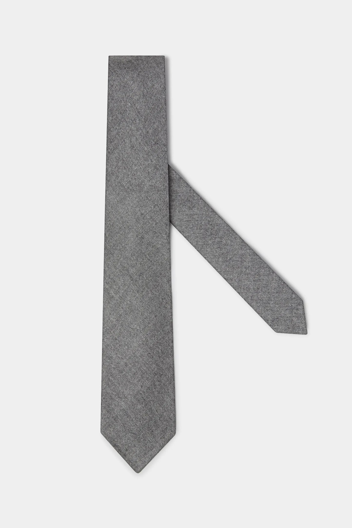 Grey flannel tie - Made In Italy