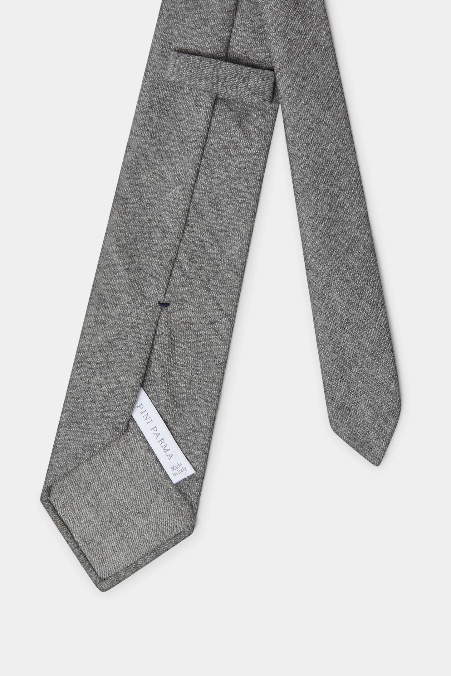 Grey flannel tie - Made In Italy