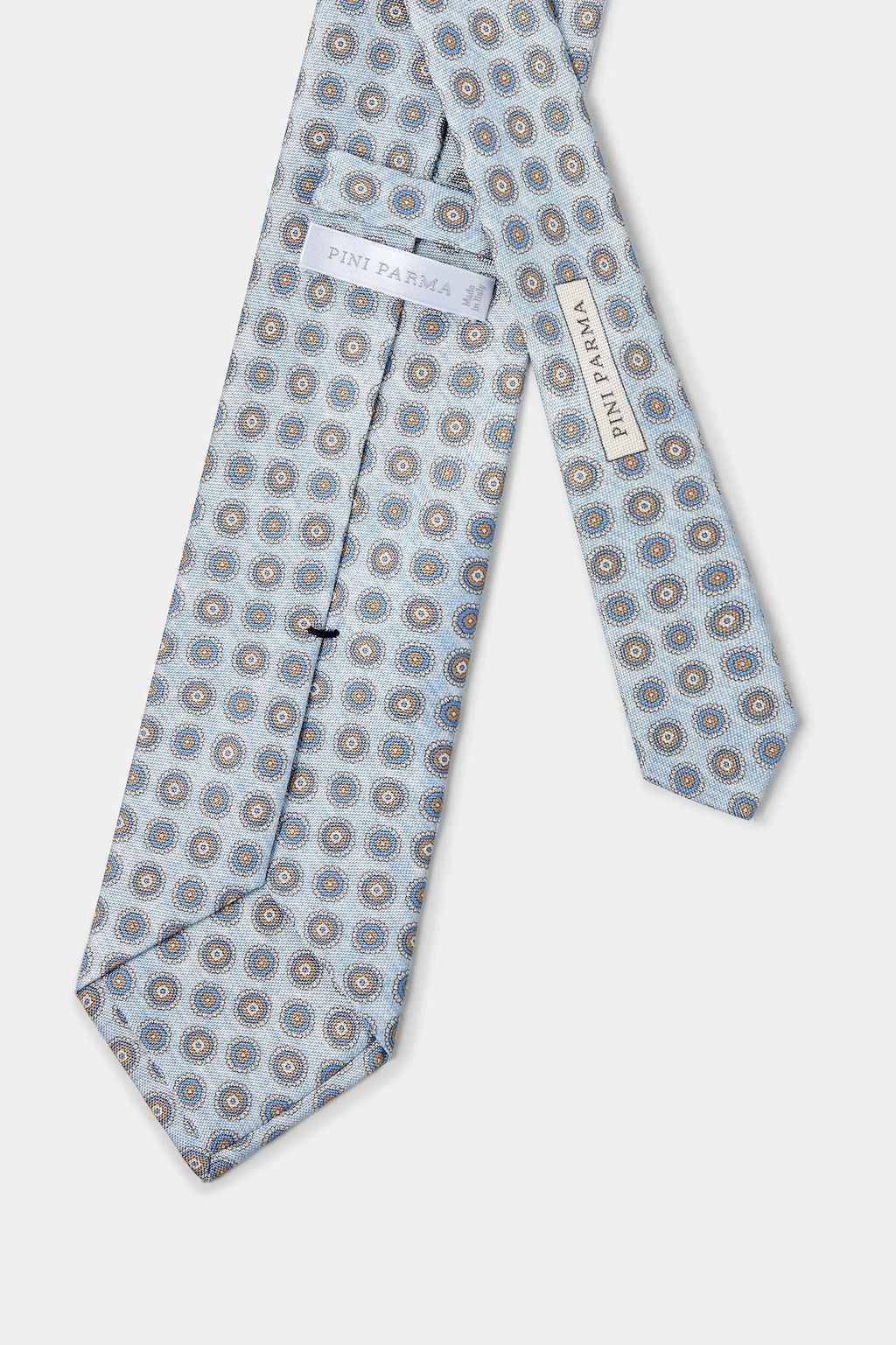 Light blue fancy silk tie - Made in Italy