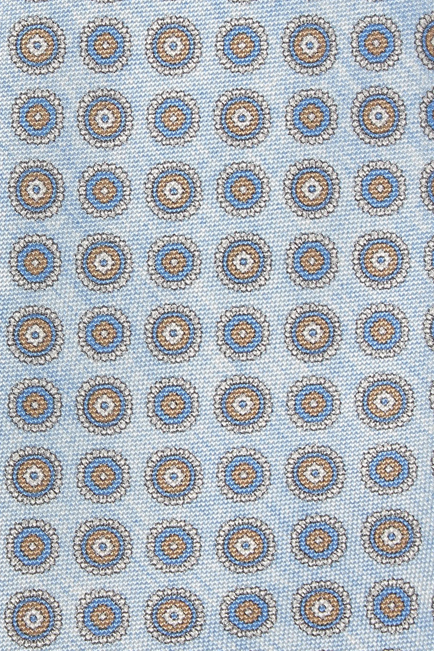 Light blue fancy silk tie - Made in Italy