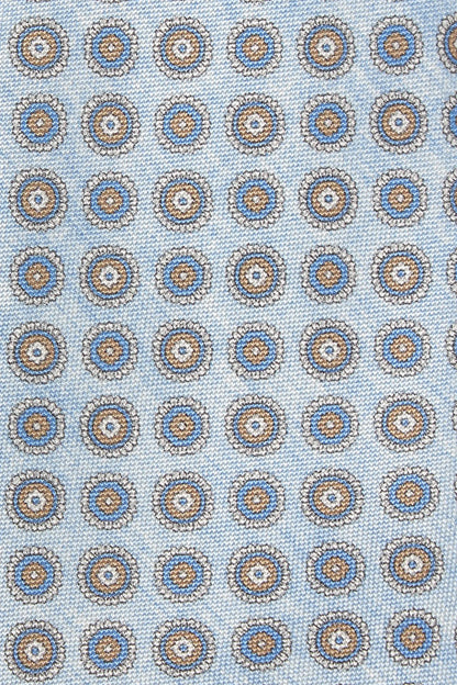 Light blue fancy silk tie - Made in Italy