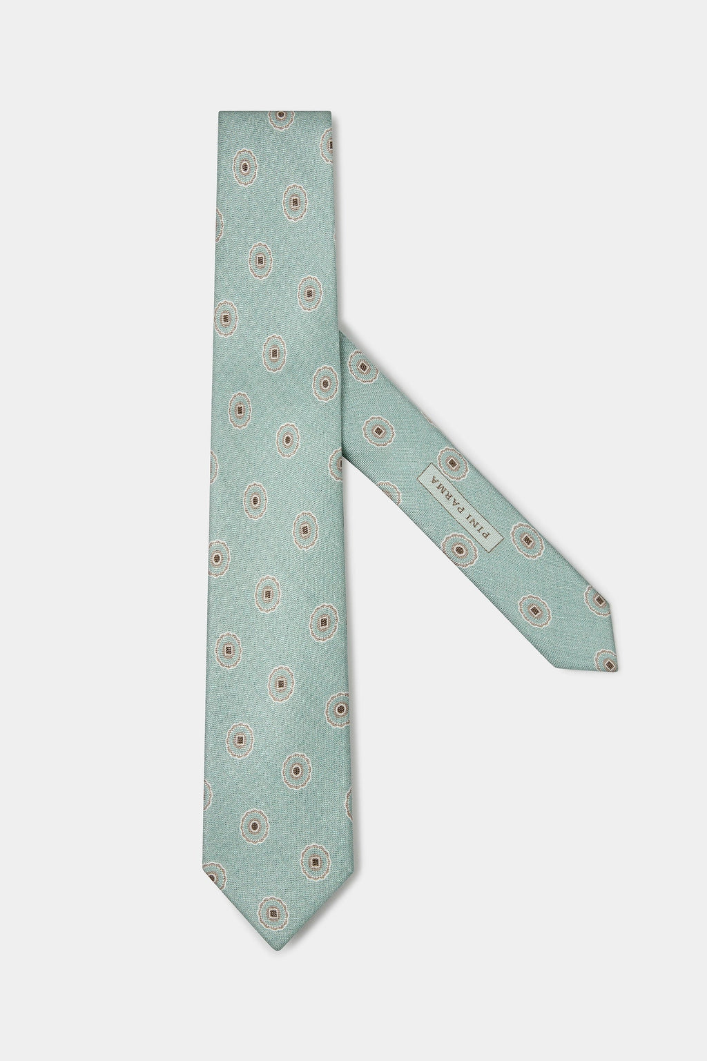 Light green macro fancy tie - Made in Italy