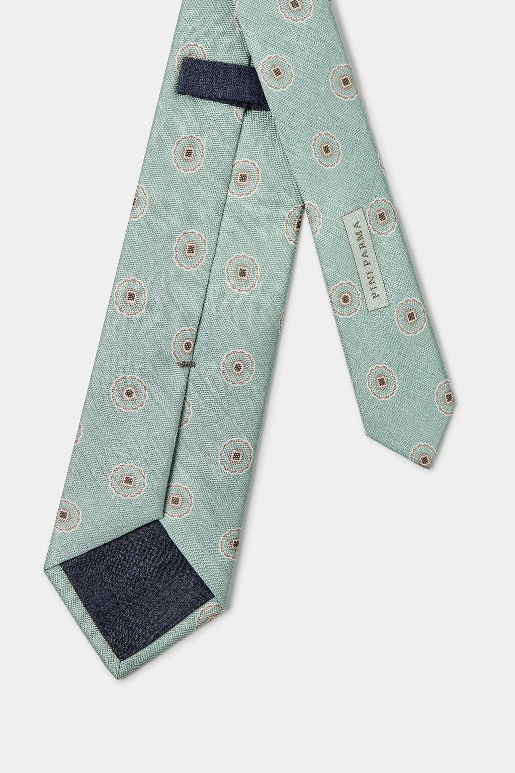 Light green macro fancy tie - Made in Italy