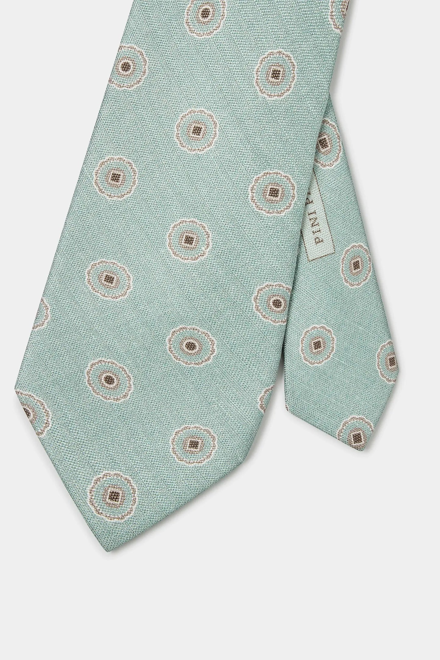 Light green macro fancy tie - Made in Italy