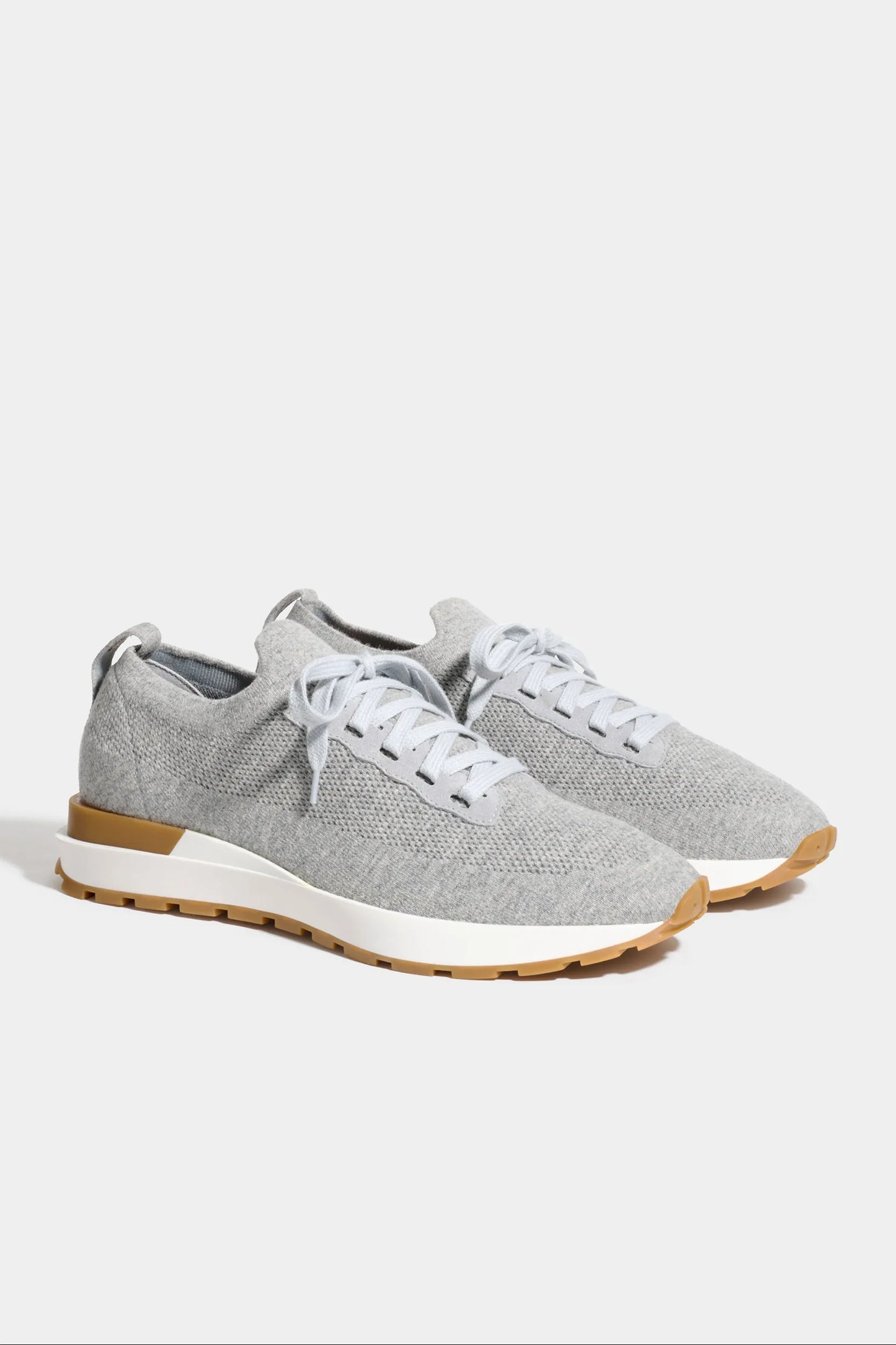Light grey knitted sneakers - Made In Italy