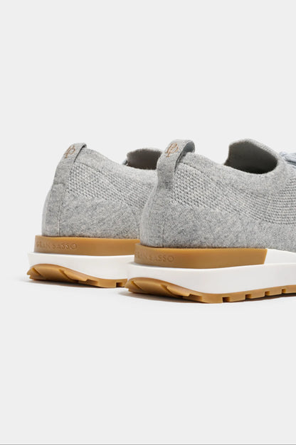 Light grey knitted sneakers - Made In Italy