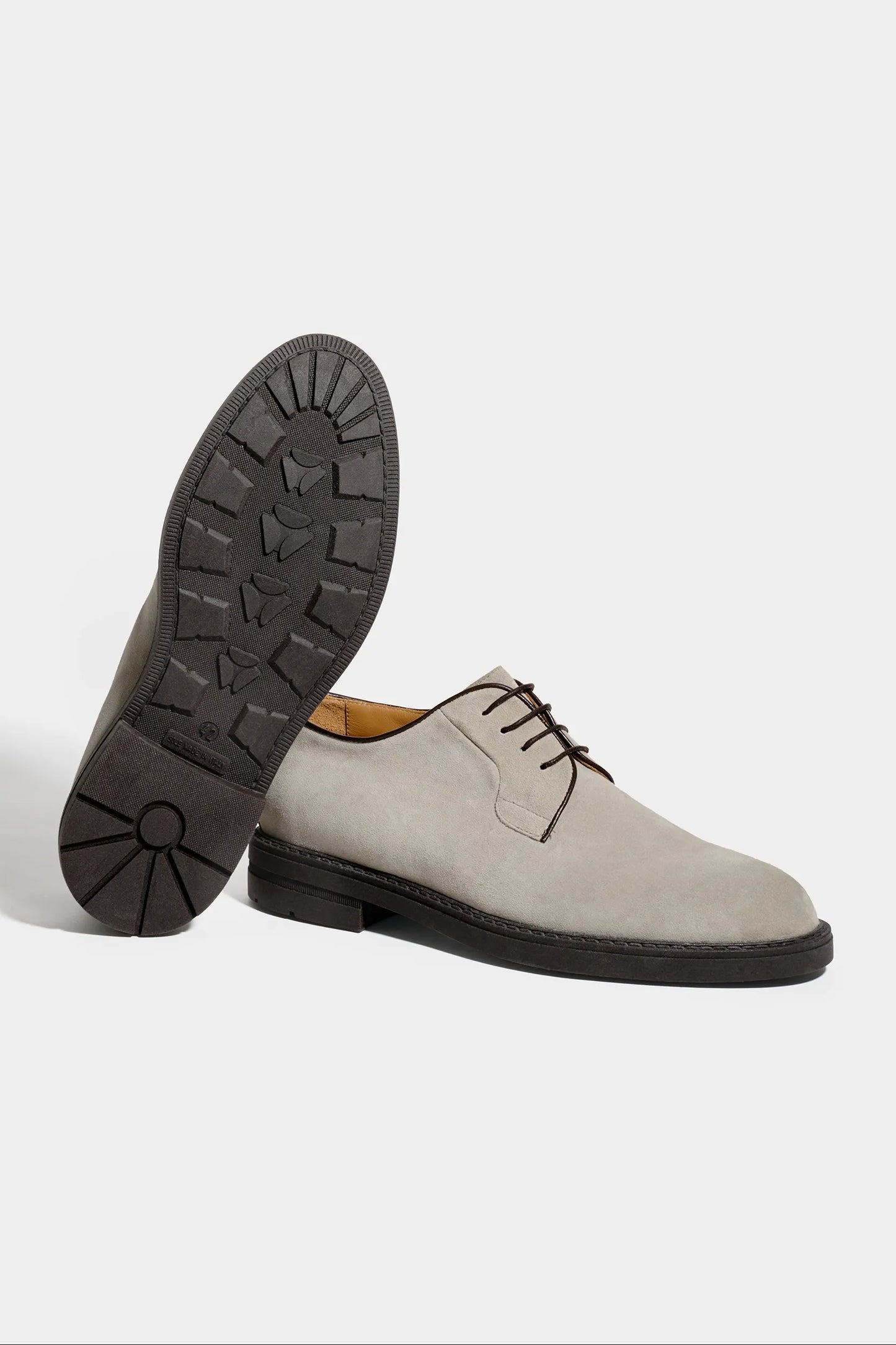 Light grey suede derby - Made in Italy