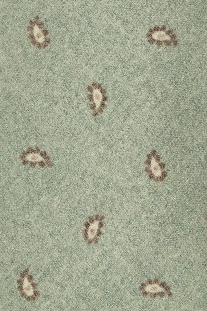 Sage paisley tie - Made In Italy