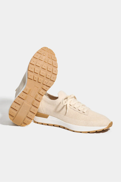 Sand knitted sneakers - Made In Italy