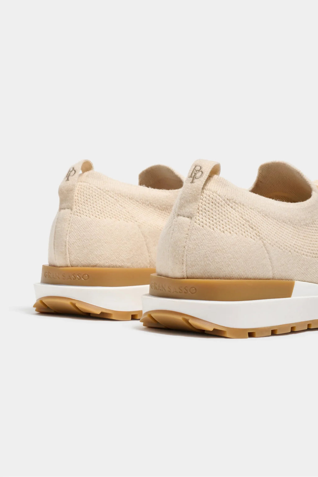 Sand knitted sneakers - Made In Italy