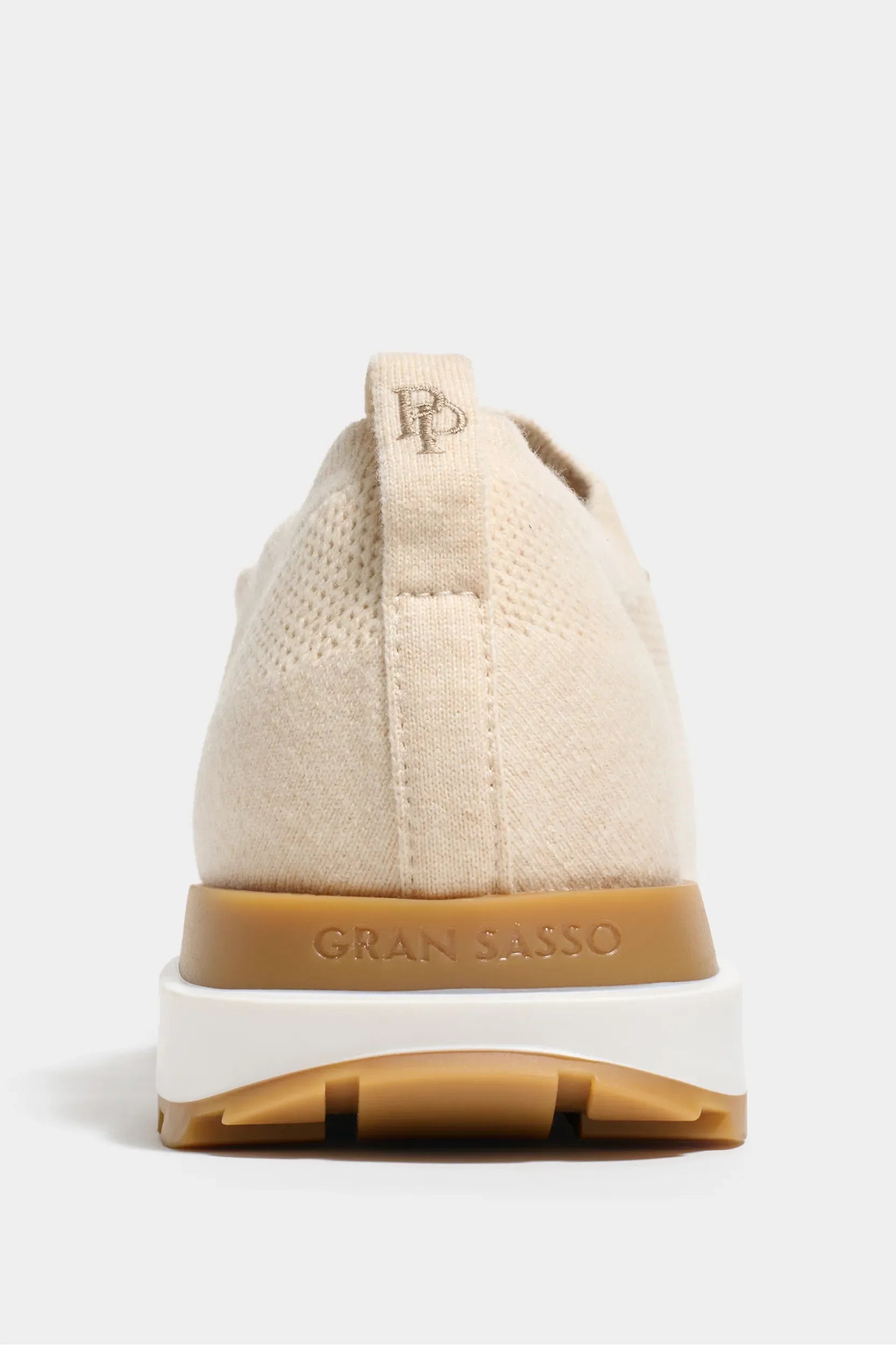 Sand knitted sneakers - Made In Italy