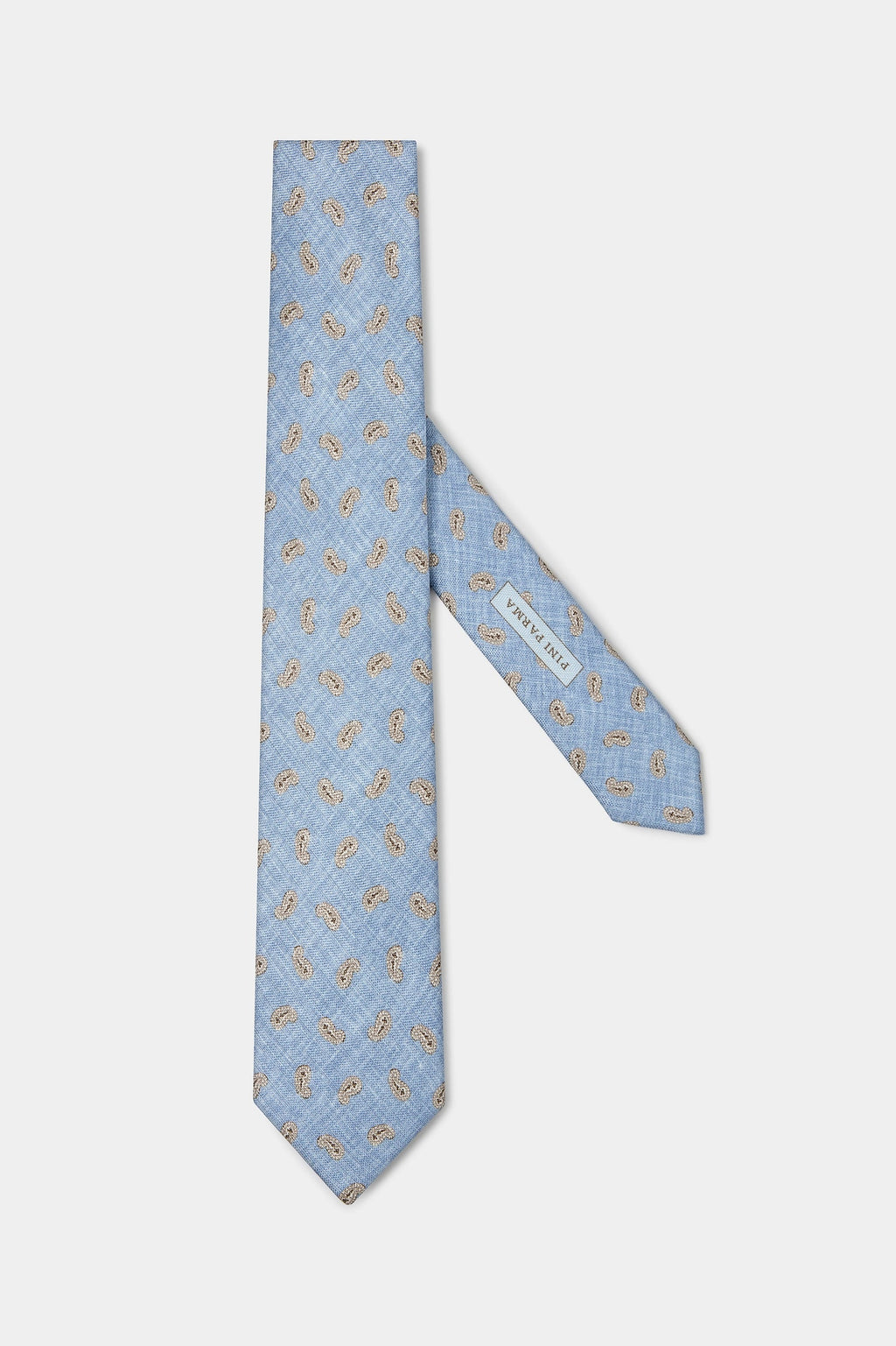 Sky blue paisley tie - Made in Italy