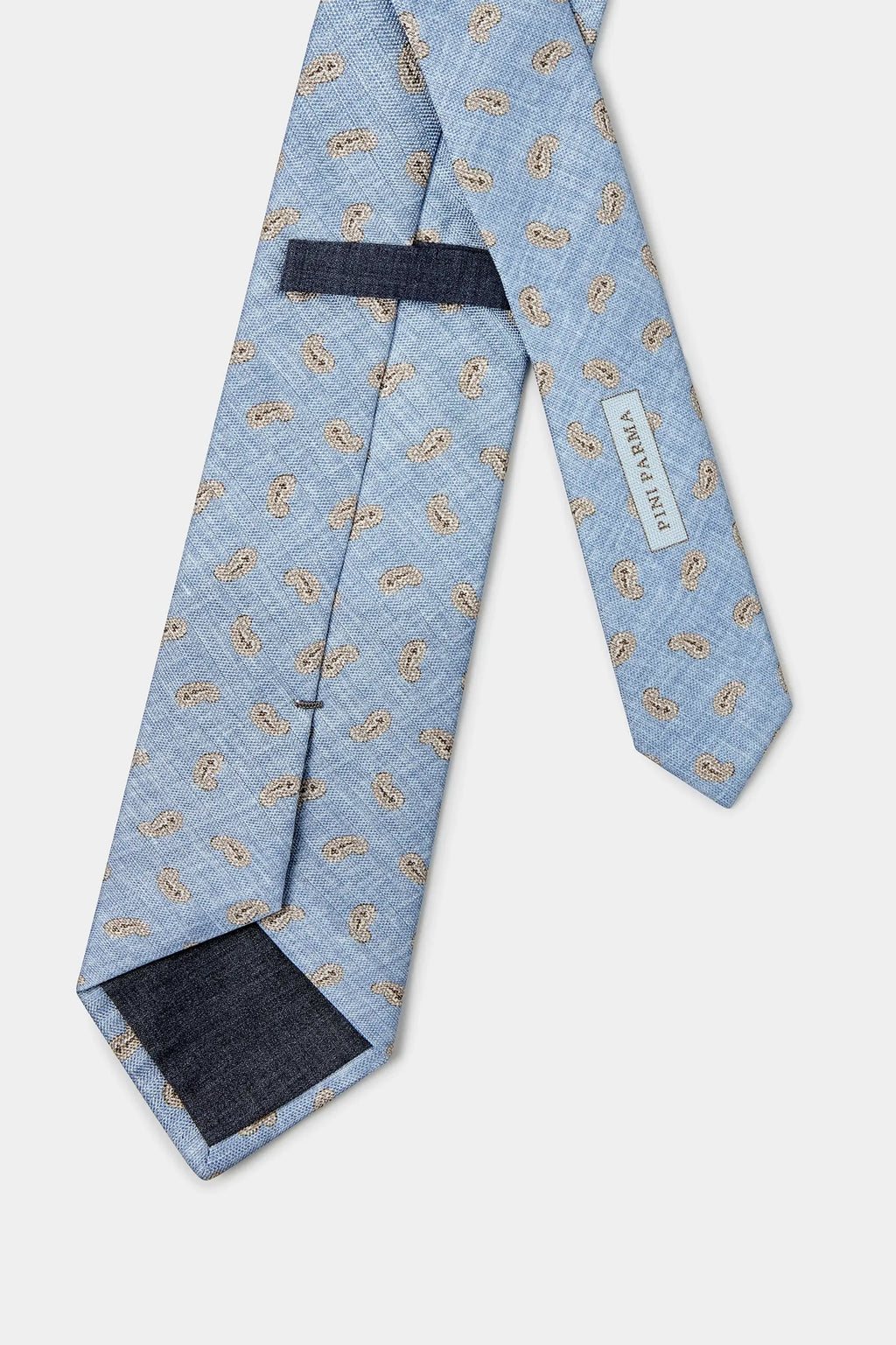Sky blue paisley tie - Made in Italy