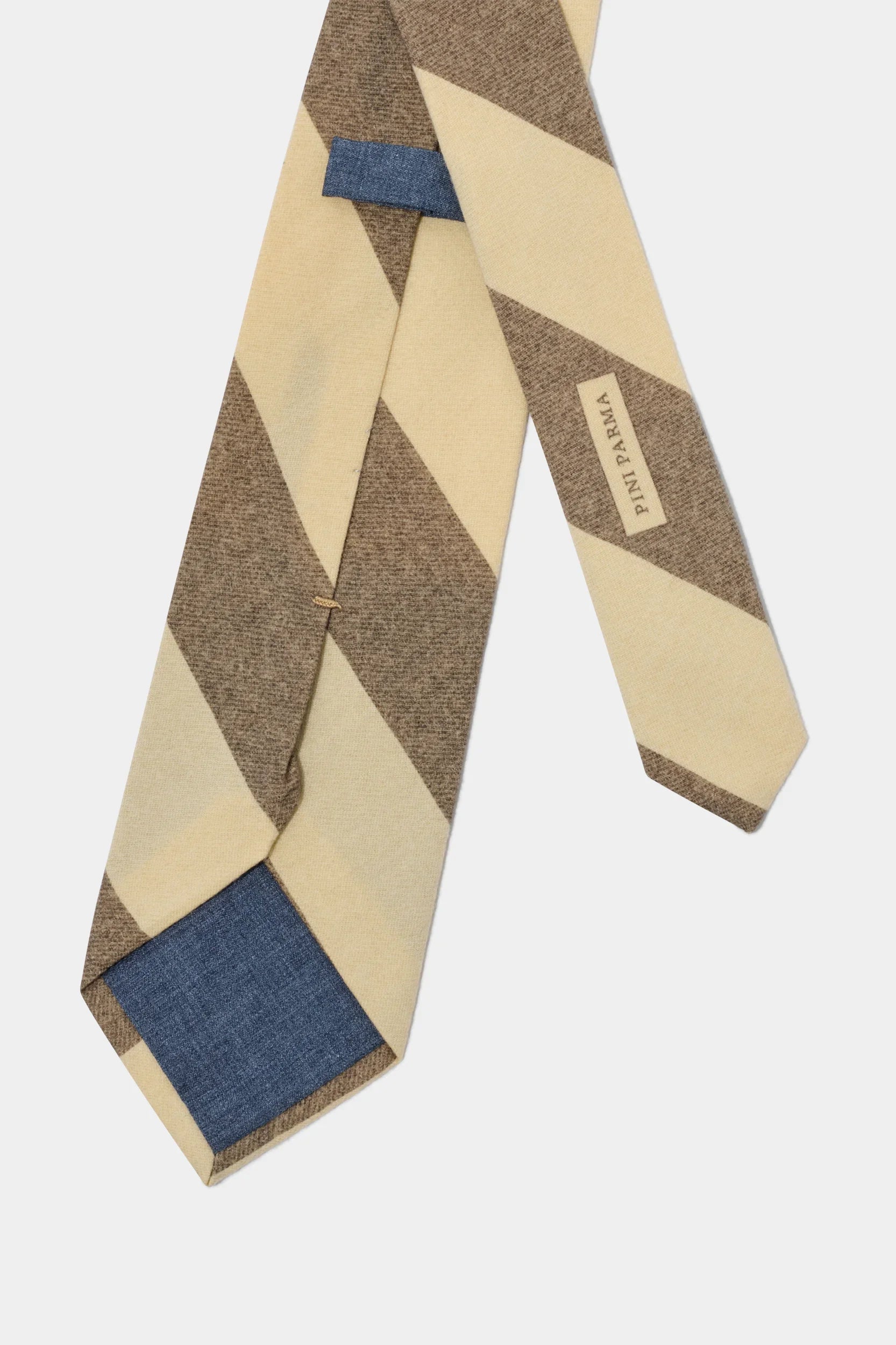 Taupe regimental tie - Made in Italy