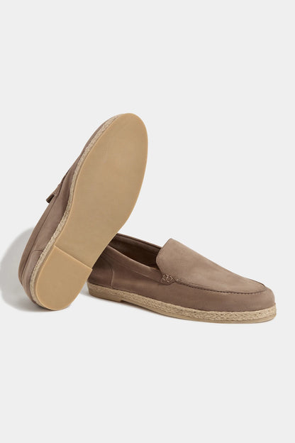 Taupe suede espadrilles - Made In Italy