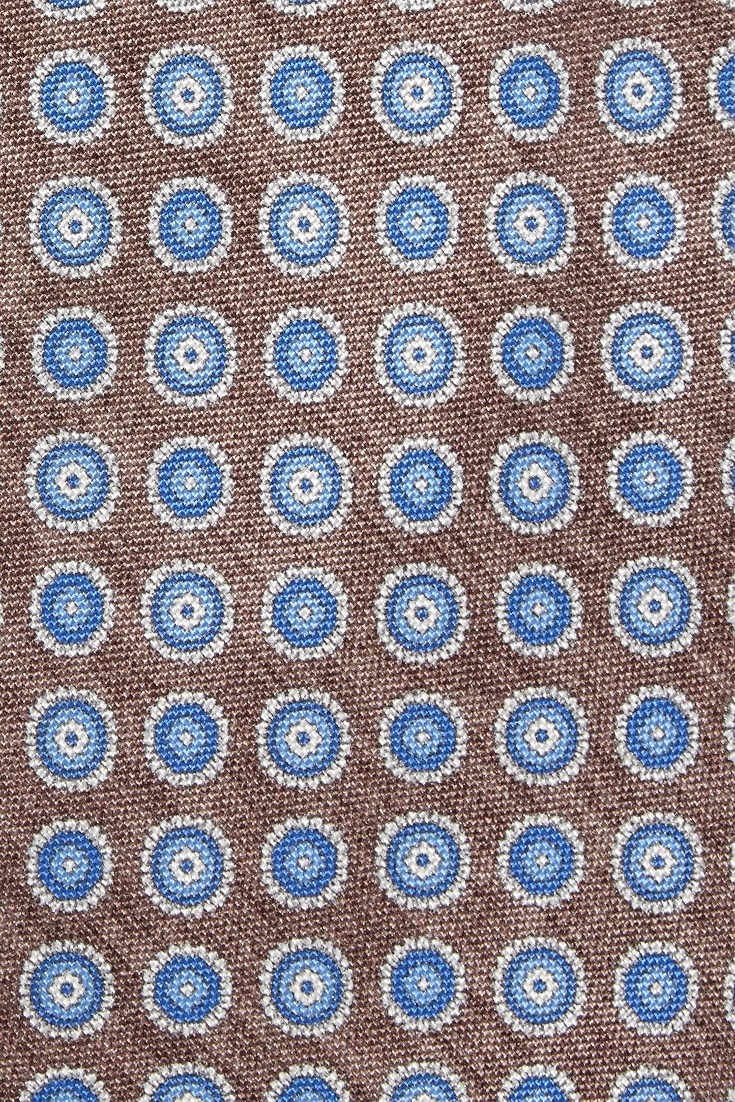 Tobacco fancy silk tie - Made in Italy